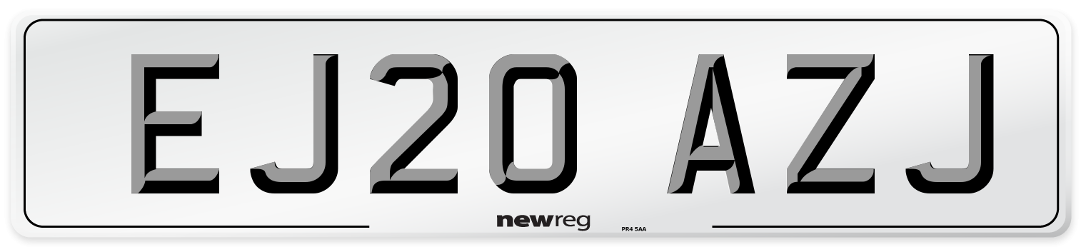 EJ20 AZJ Number Plate from New Reg